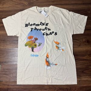 PACSUN Civil Regime Blooming Through Chaos T Shirt Men's Size Large Off White